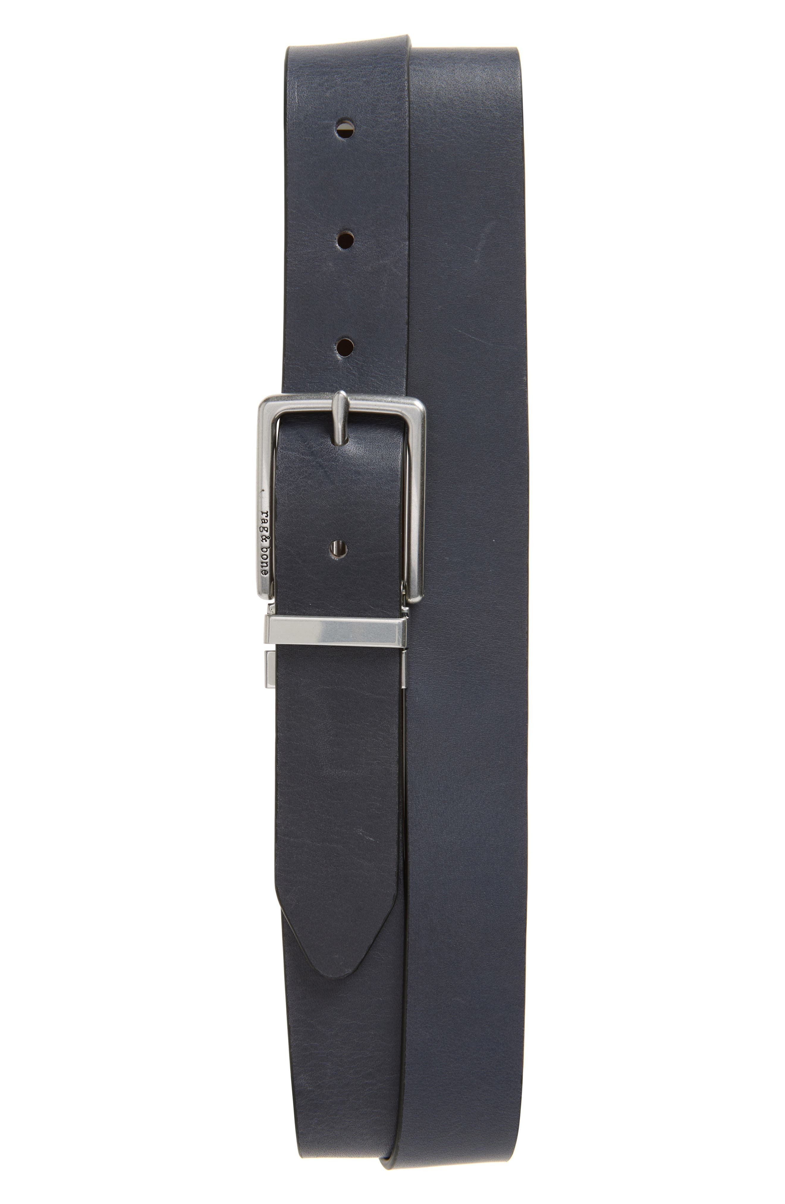 rag & bone Carter Reversible Leather Belt in Coffee Navy at Nordstrom - 2