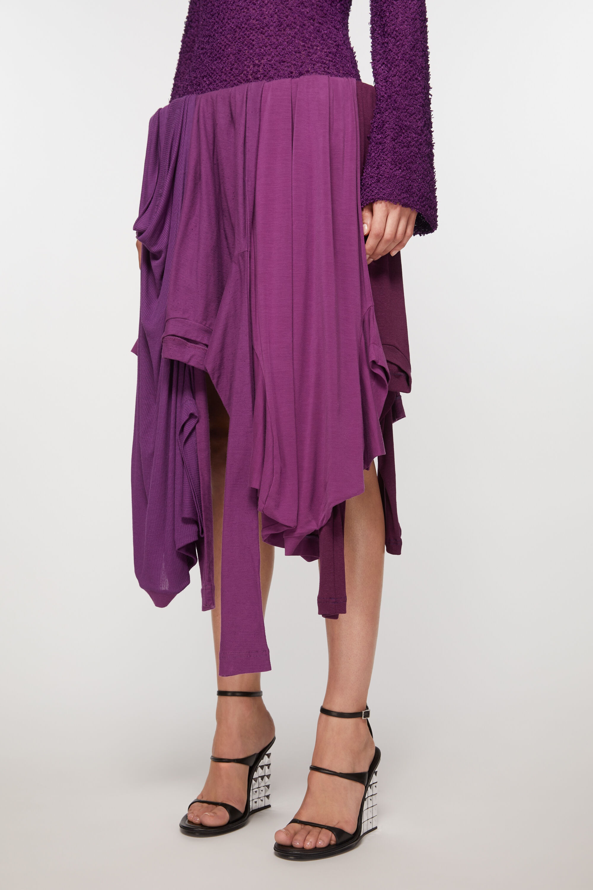 Layered dress - Bright purple - 5