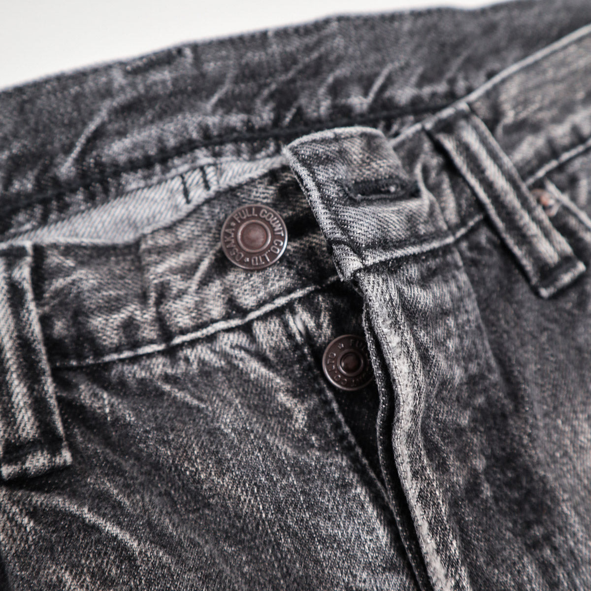 1108BKHW Slim Straight 13.7oz Selvedge Denim Black Dartford - 6