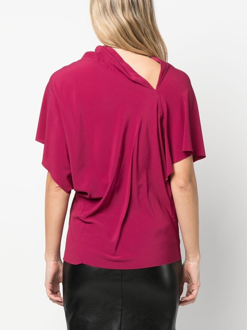 asymmetric draped blouse 4