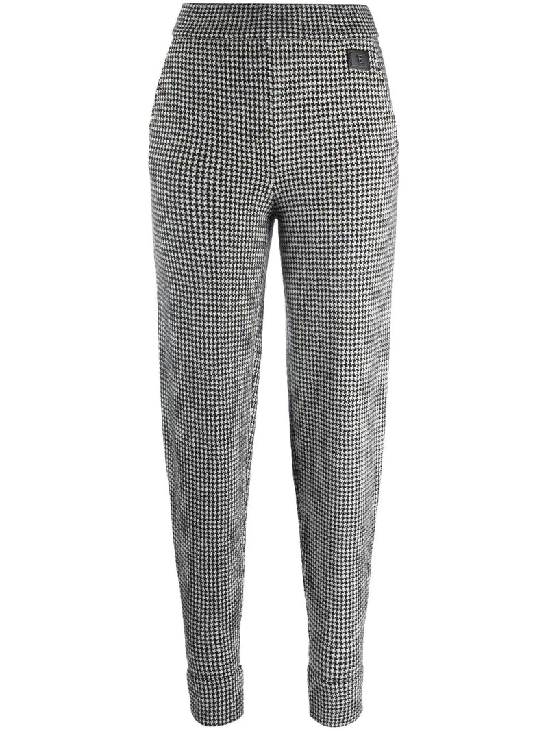 houndstooth-pattern print trousers 1