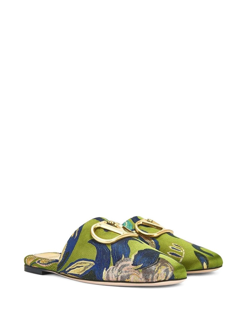 Valentino VLogo floral mules outlook