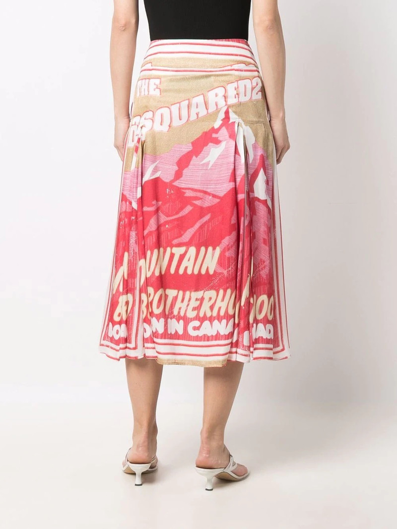 logo box-pleat skirt 4