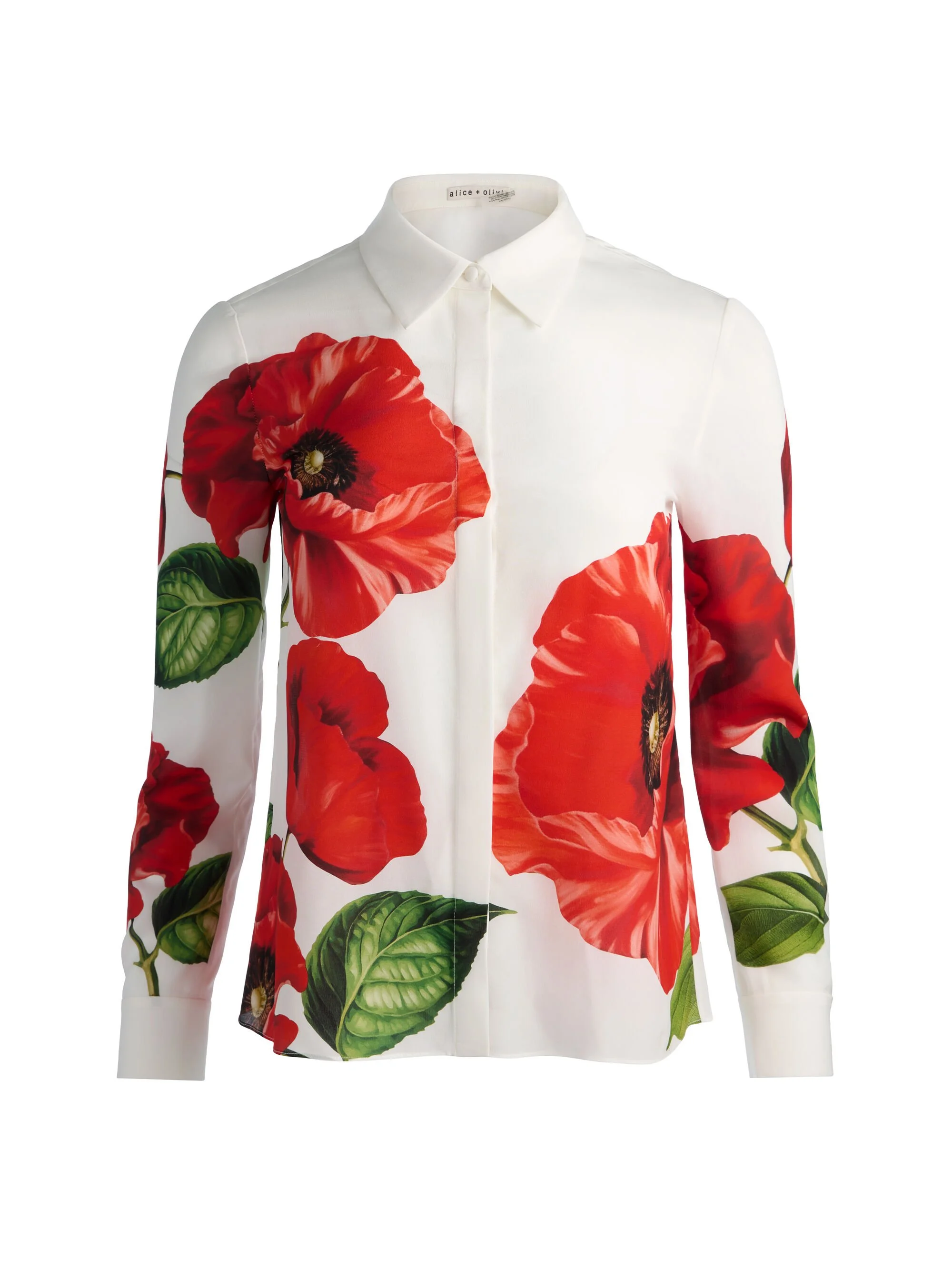 WILLA SILK BLOUSE - SUMMER POPPY - 1