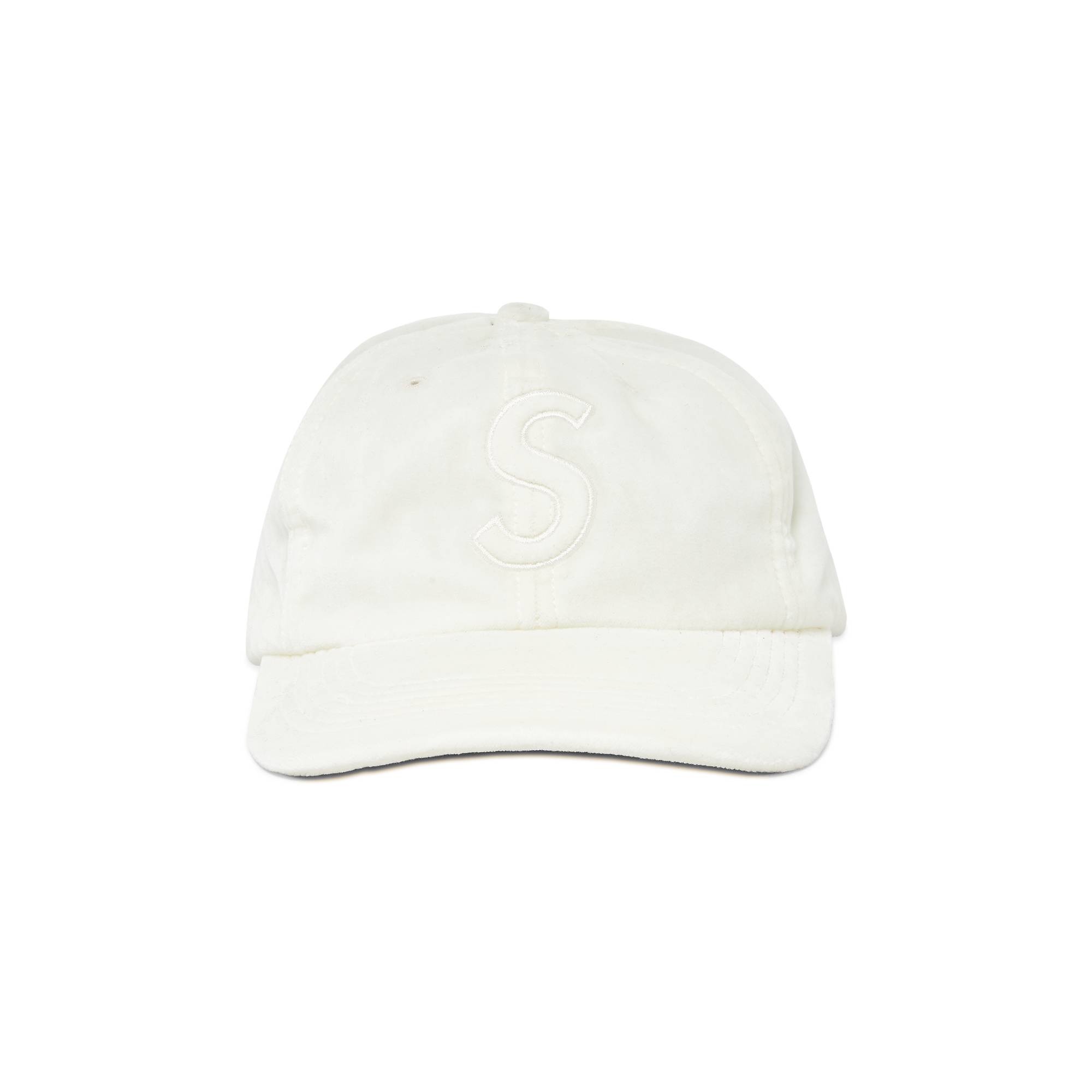 Supreme Velvet S Logo 6-Panel 'White' - 1