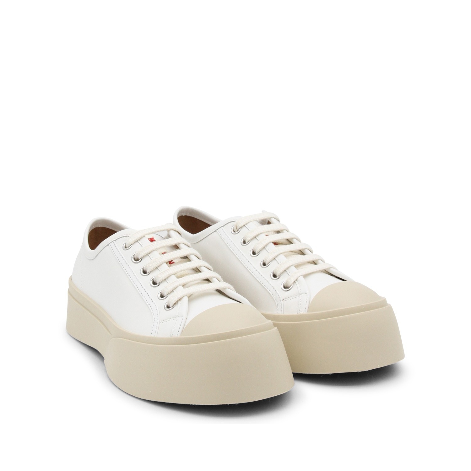 WHITE LEATHER PABLO SNEAKERS - 2
