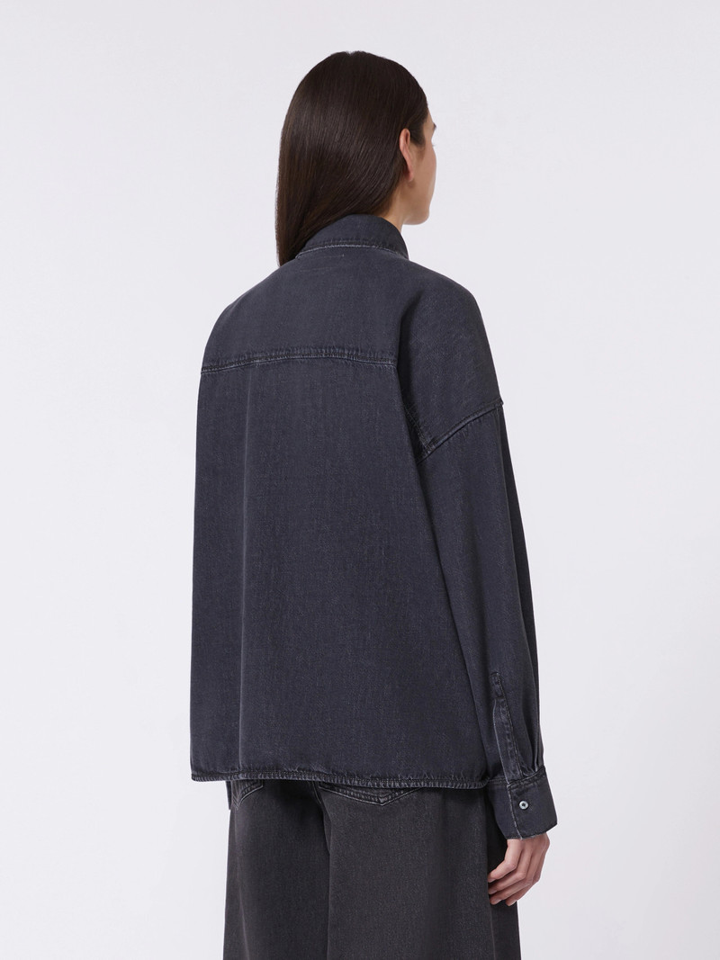 FOGGIA Cotton denim shirt - BLACK 4