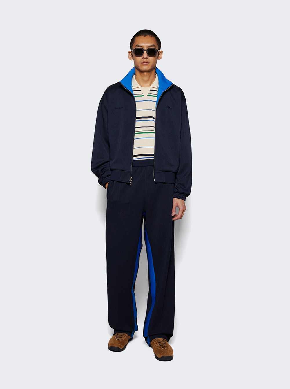 X Wales Bonner Pique Track Top Night Navy - 5