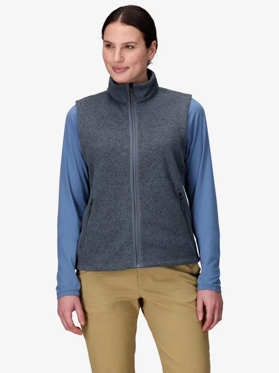 Women's Drop Line Sweater Fleece Vest - 1