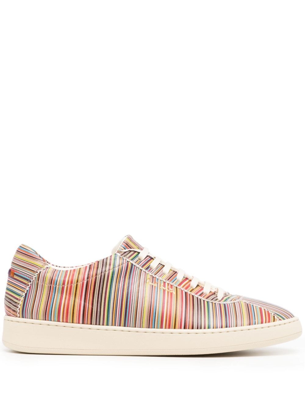 striped low-top sneakers - 1