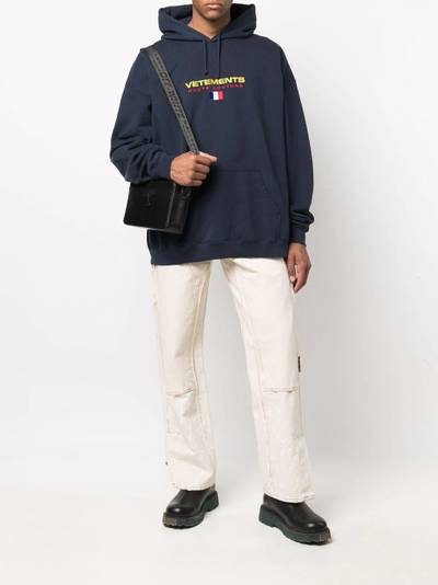 VETEMENTS embroidered logo hoodie outlook