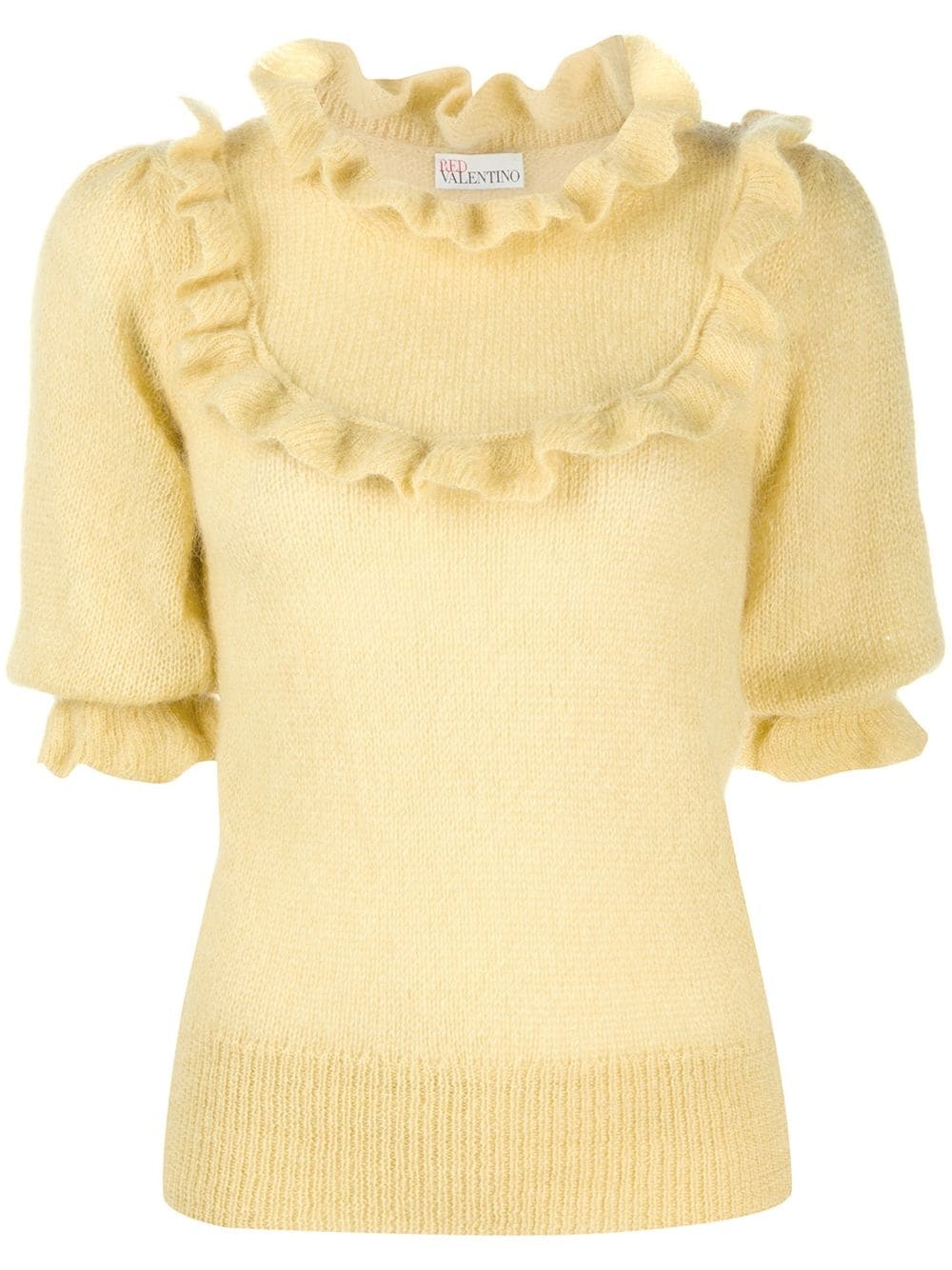 ruffle trim knitted top - 1