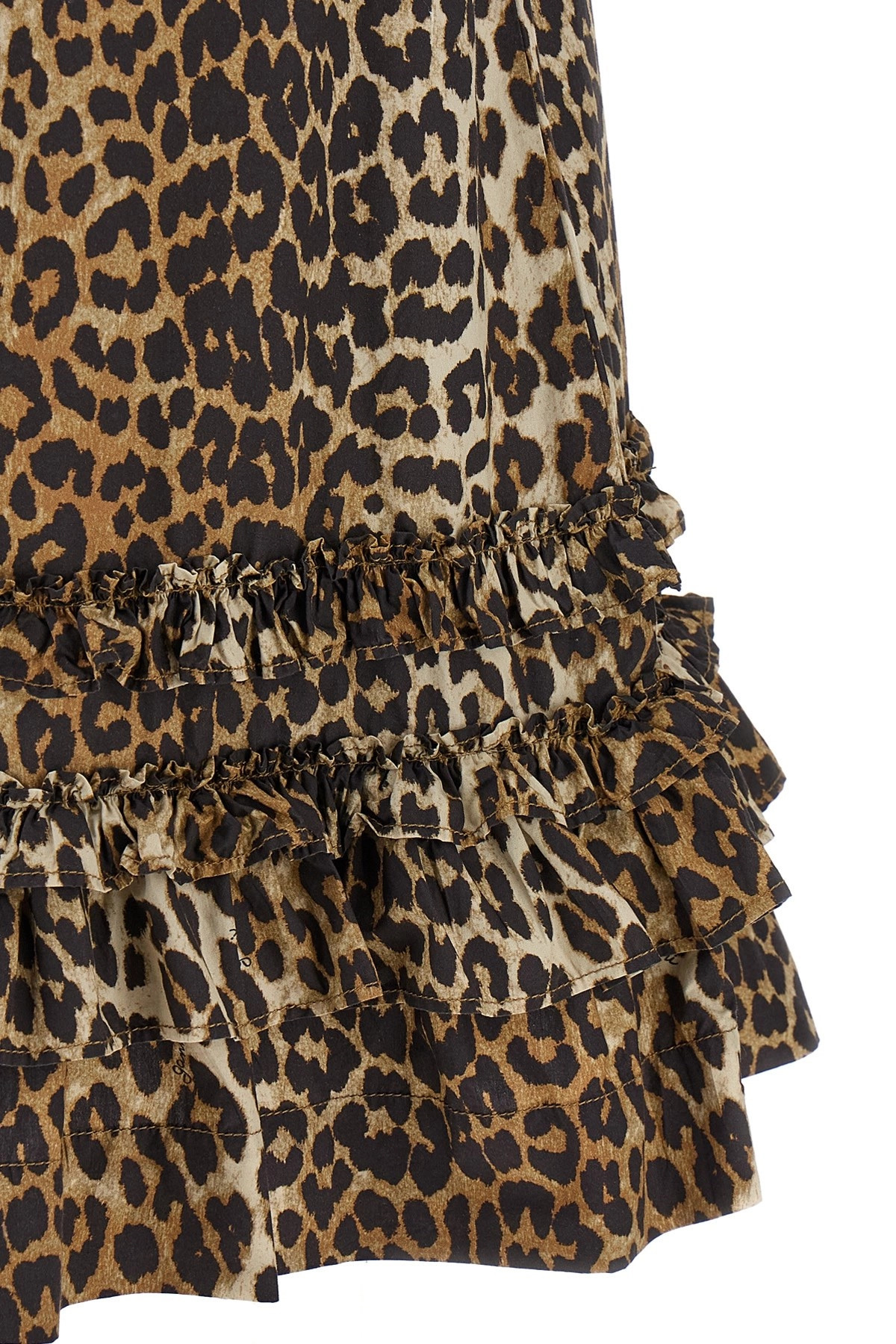 'Leopard Cotton Poplin Mini' dress - 5