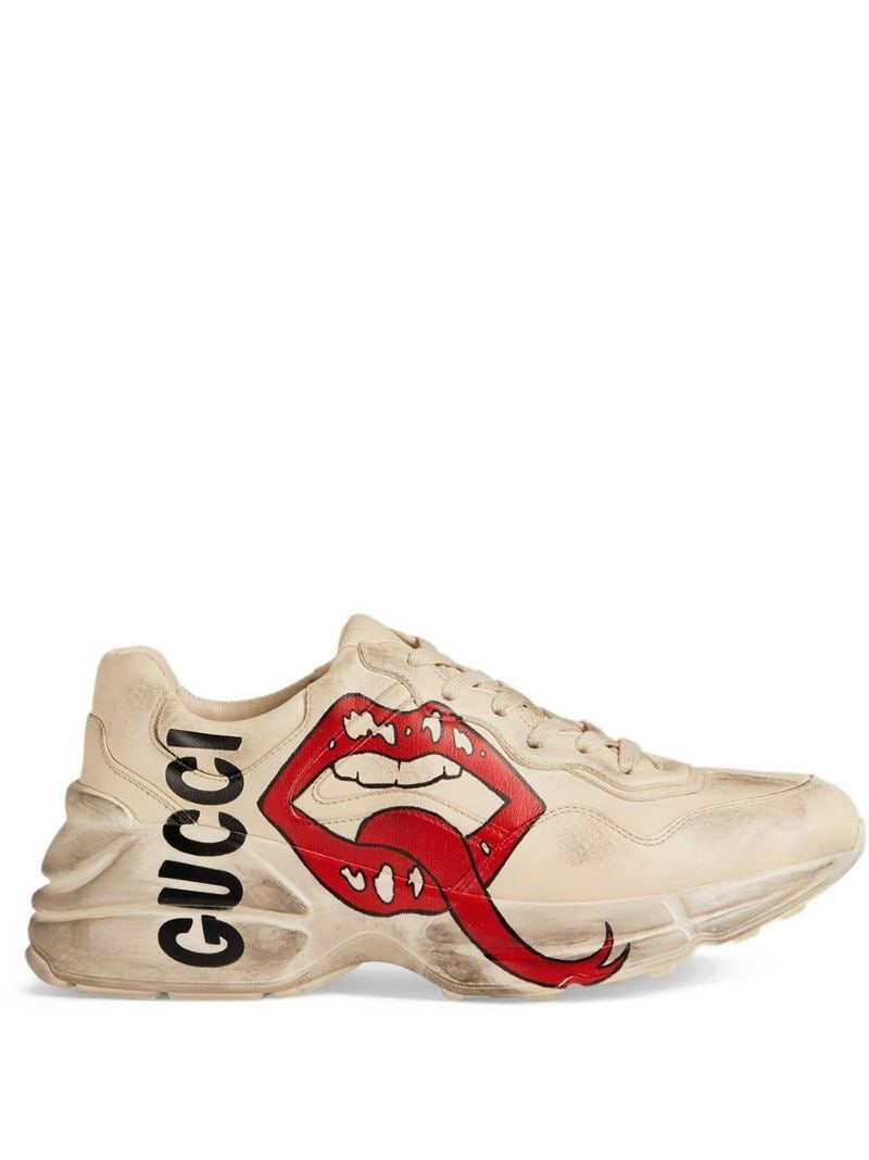 Rhyton sneaker with mouth print - 1