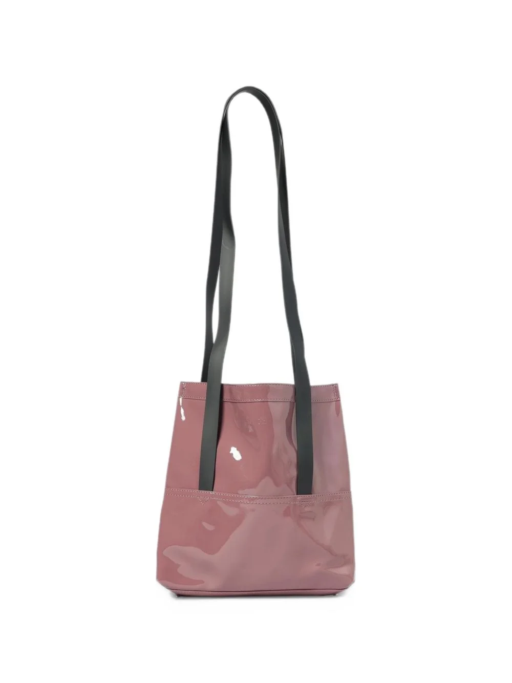glossy-finish shoulder bag - 1