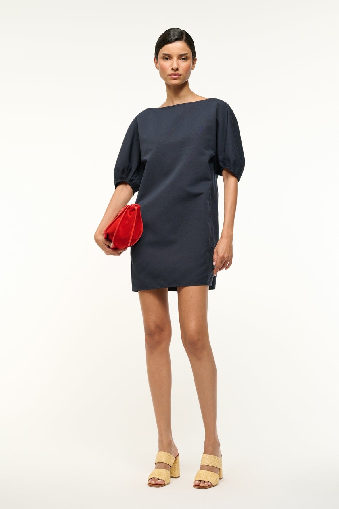 STAUD DIDI DRESS NAVY - 6