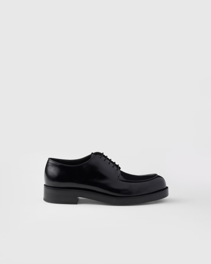 Brushed leather derby shoes 2