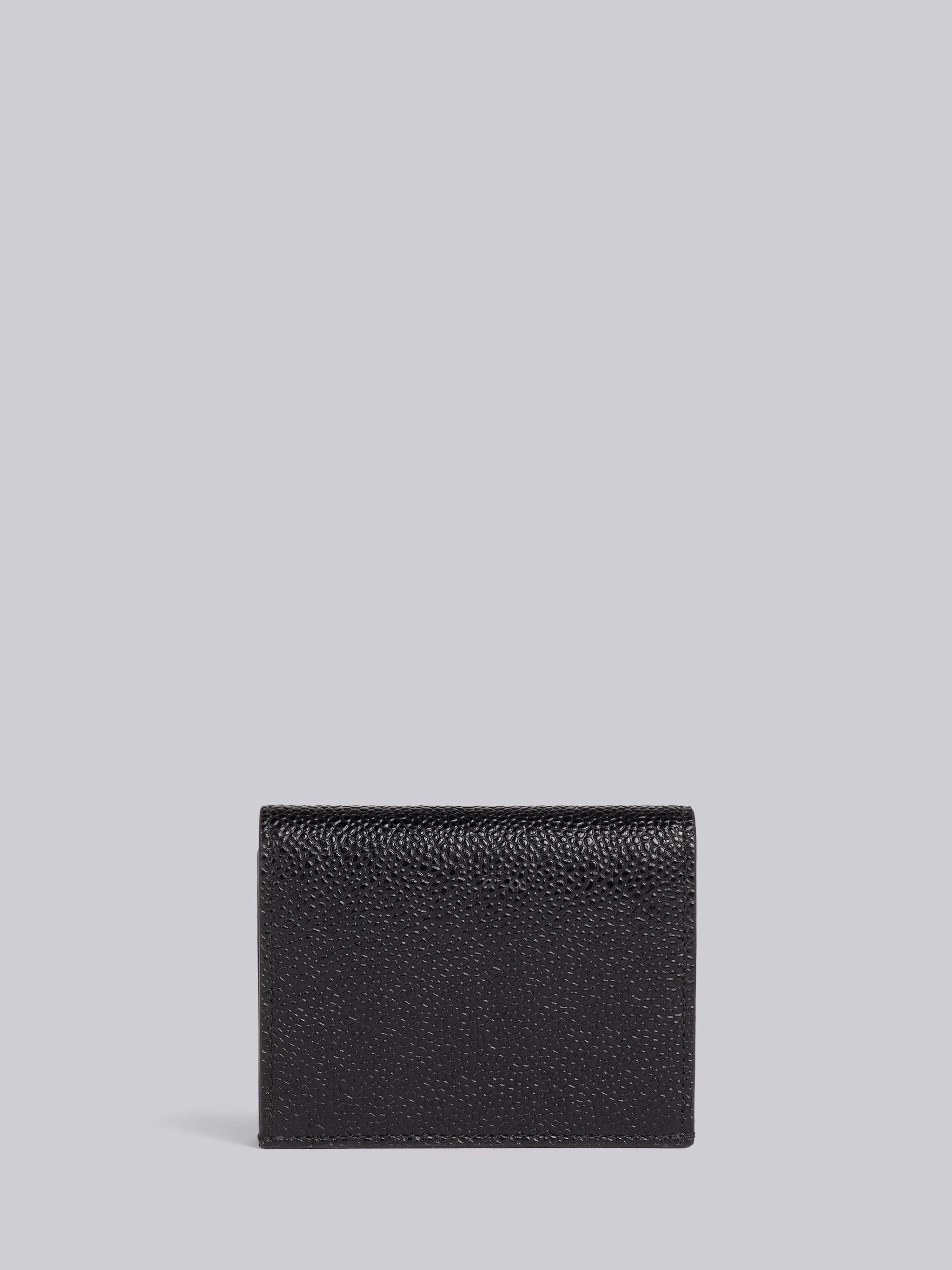Black Pebble Grain Leather Bow Detail Double Card Holder - 4