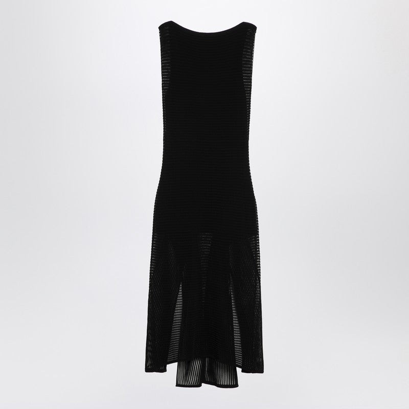 Alaia Black Knit Dress With Ruches Women - 2