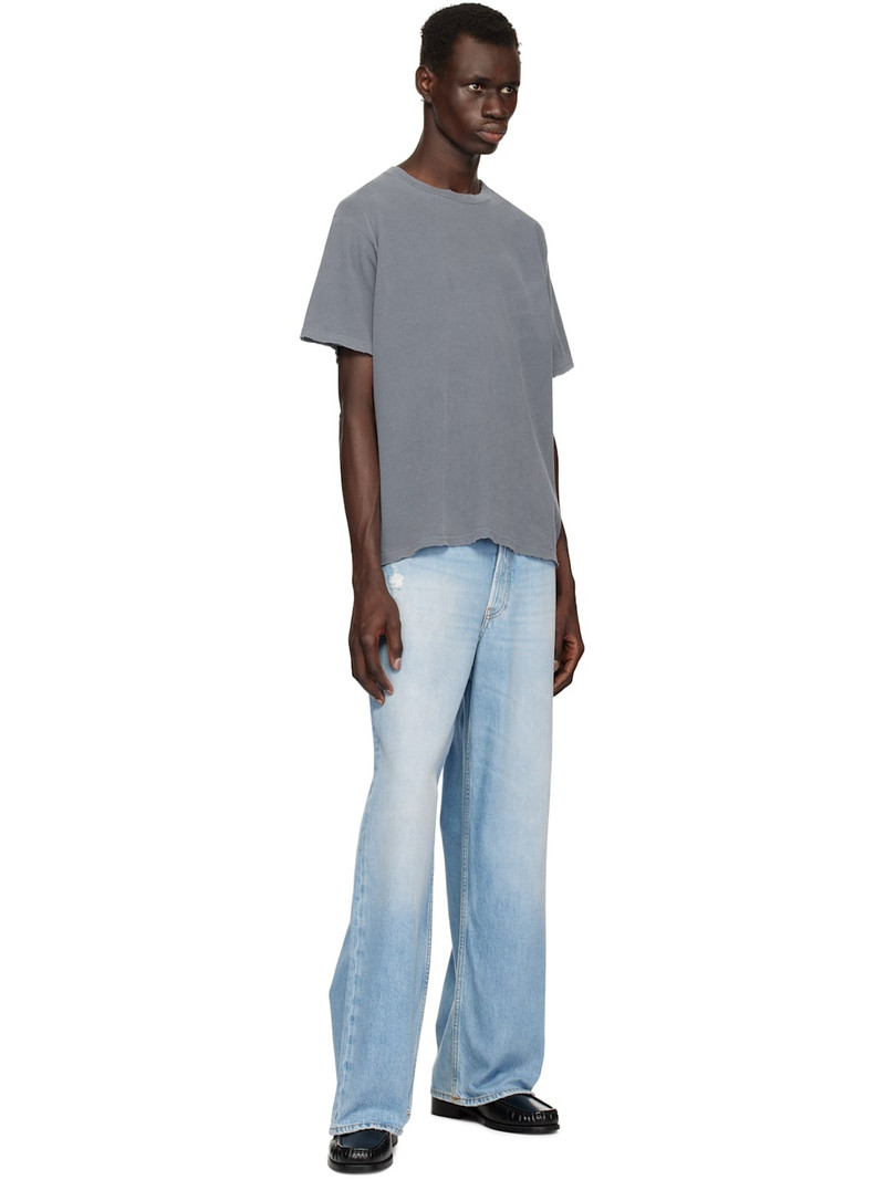 John Elliott Navy Folsom Cropped T-shirt outlook