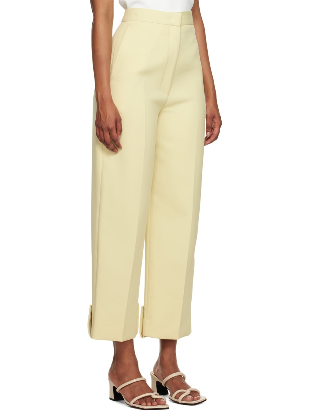 Yellow Roll-Up Trousers - 2