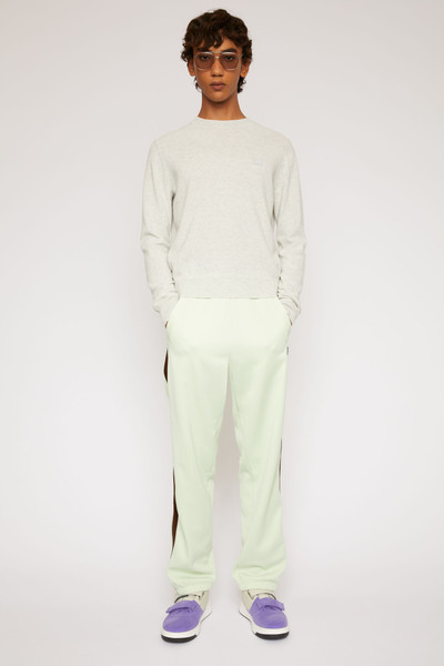 Acne Studios Wool crew neck sweater light grey melange outlook