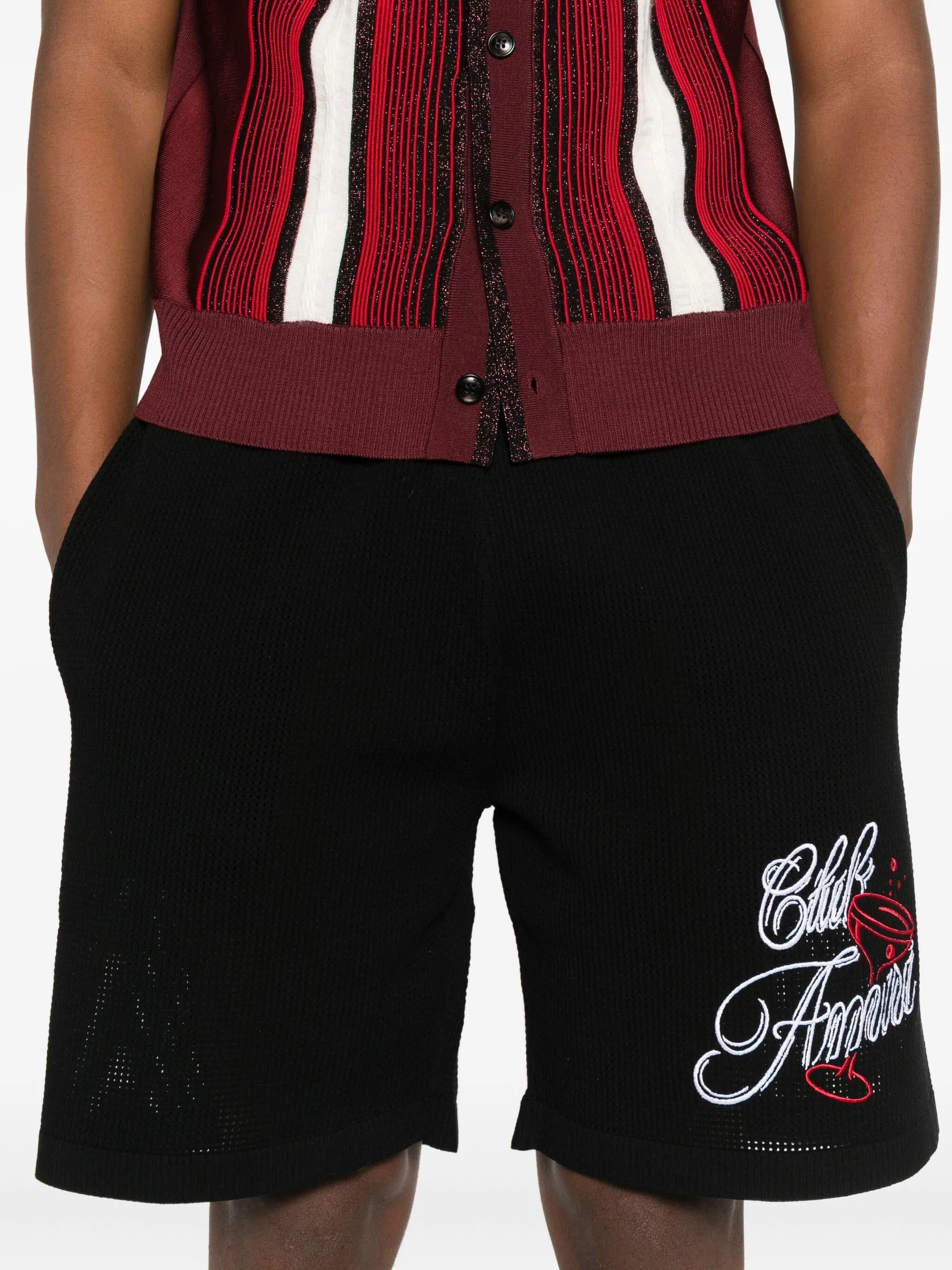 Amiri Embroidered-lettering Shorts - 2