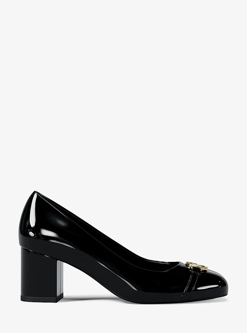 Dori Patent Block Heel Pump - 1