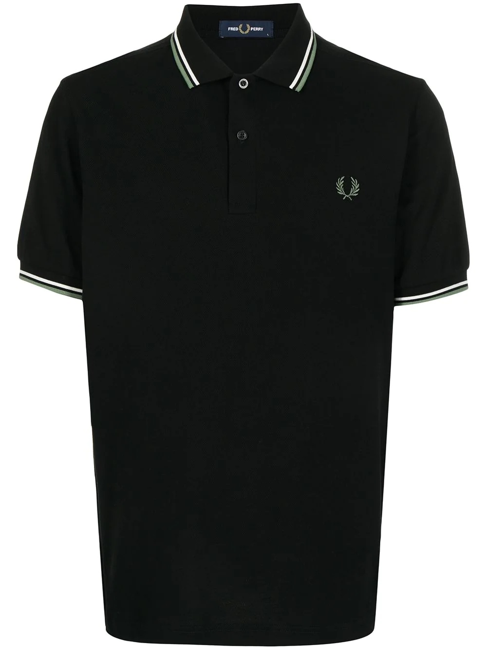 embroidered-logo polo shirt - 1