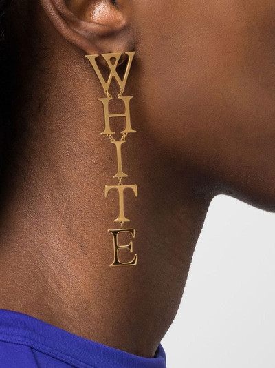 Off-White logo-lettering earrings outlook