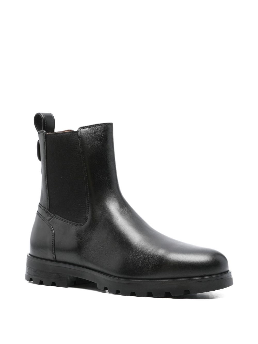 elastic-panel leather boots - 2
