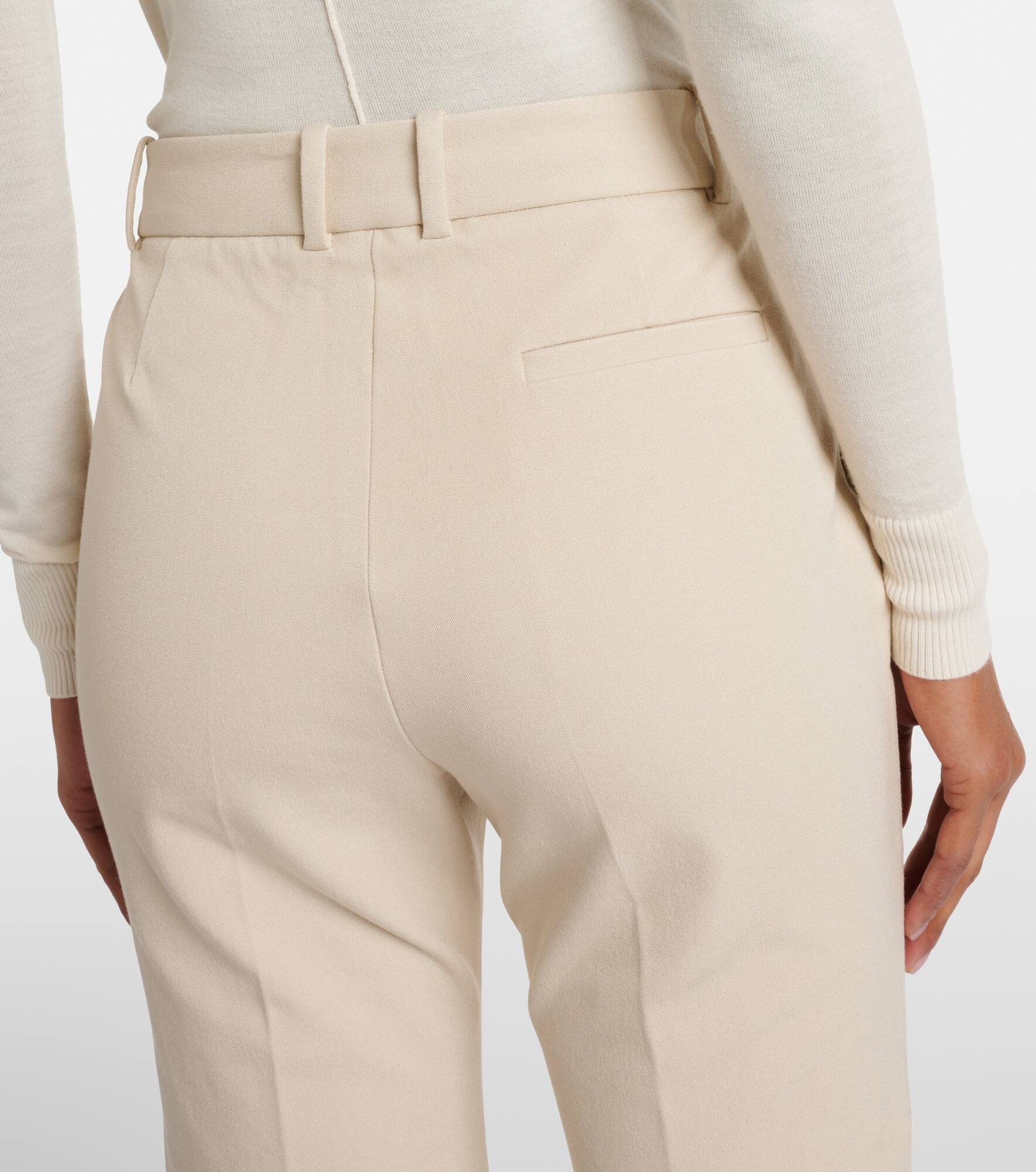 Tafira mid-rise gabardine flared pants - 6