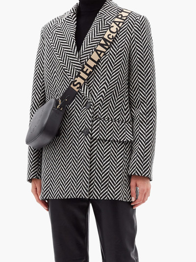 Stella McCartney Edith double-breasted chevron wool-blend coat outlook