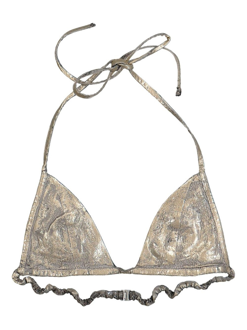 metallic effect bikini top 1