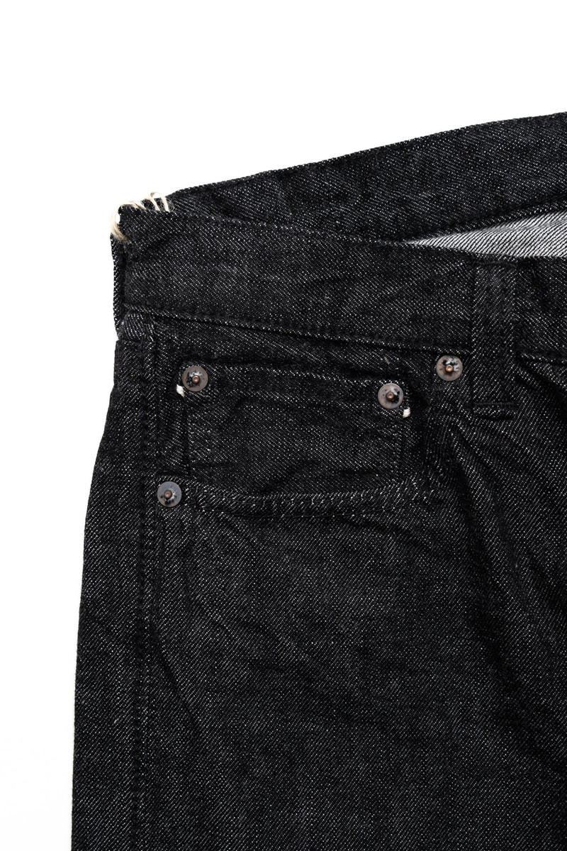 1101BK Straight Black Selvedge Denim 12