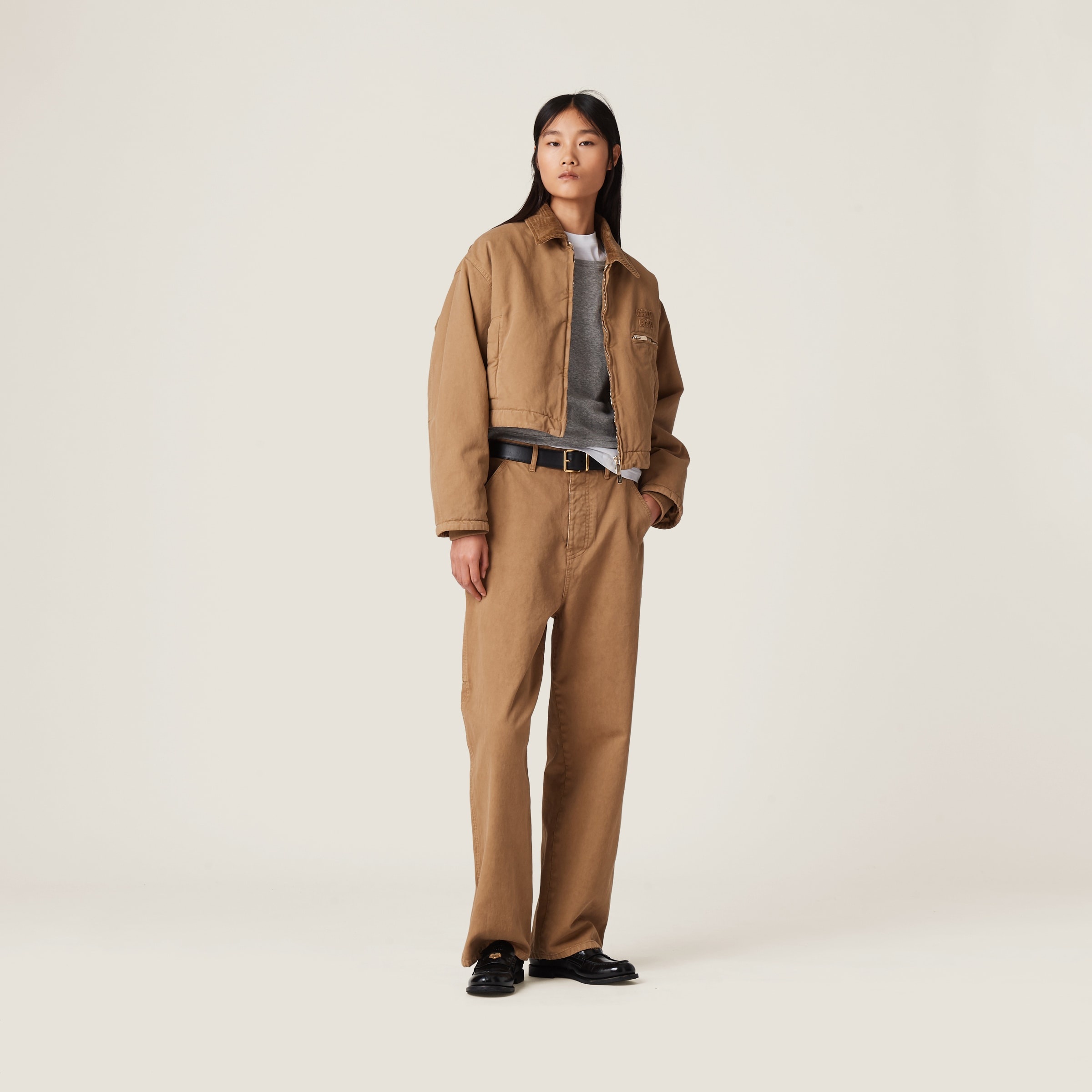 MiuMiu::パンツ:44[RESALE] Miu Miu Garment-dyed gabardine pants | REVERSIBLE