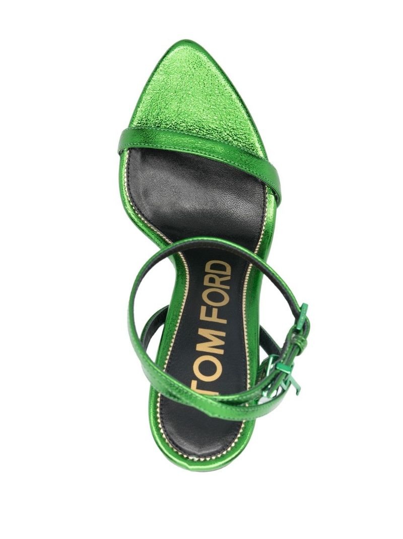 pointed-toe leather 120mm sandals - 4