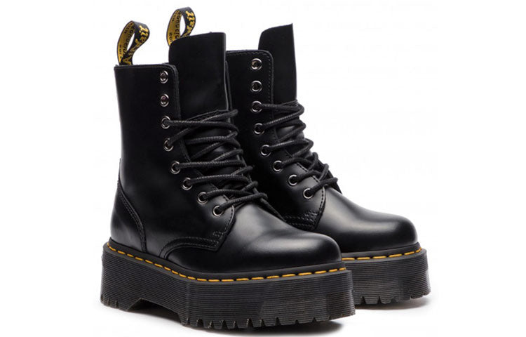 (WMNS) Dr. Martens Jadon Smooth Leather Platform Boot 'Black' 15265001 - 3