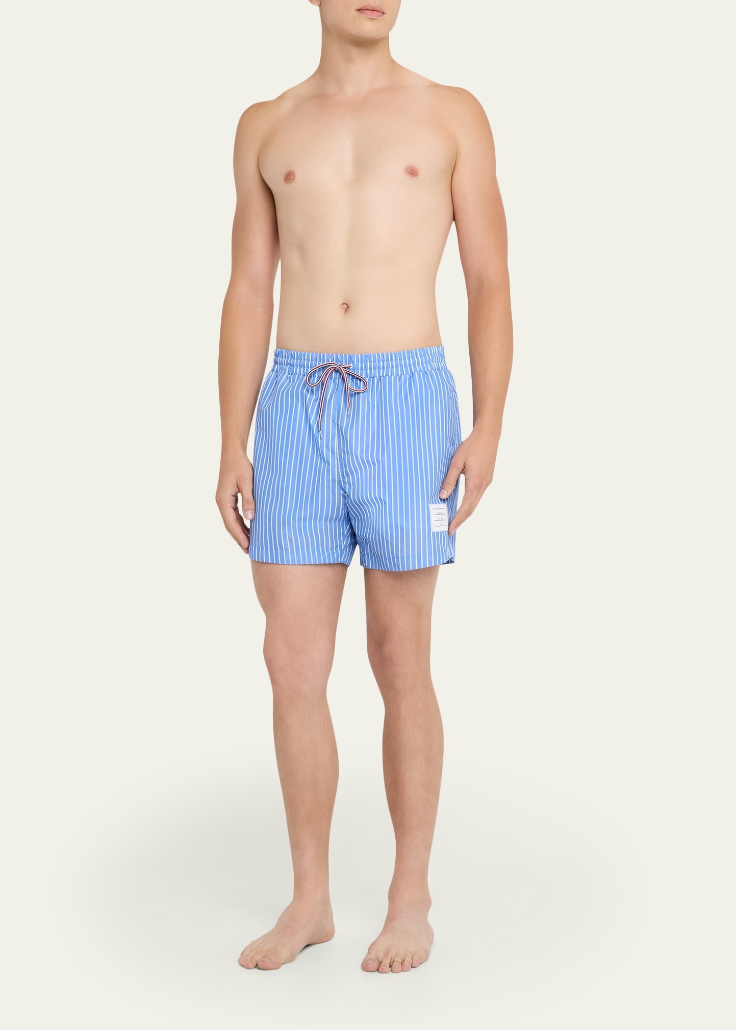 Men's Nylon Pinstripe Swim Trunks - 2