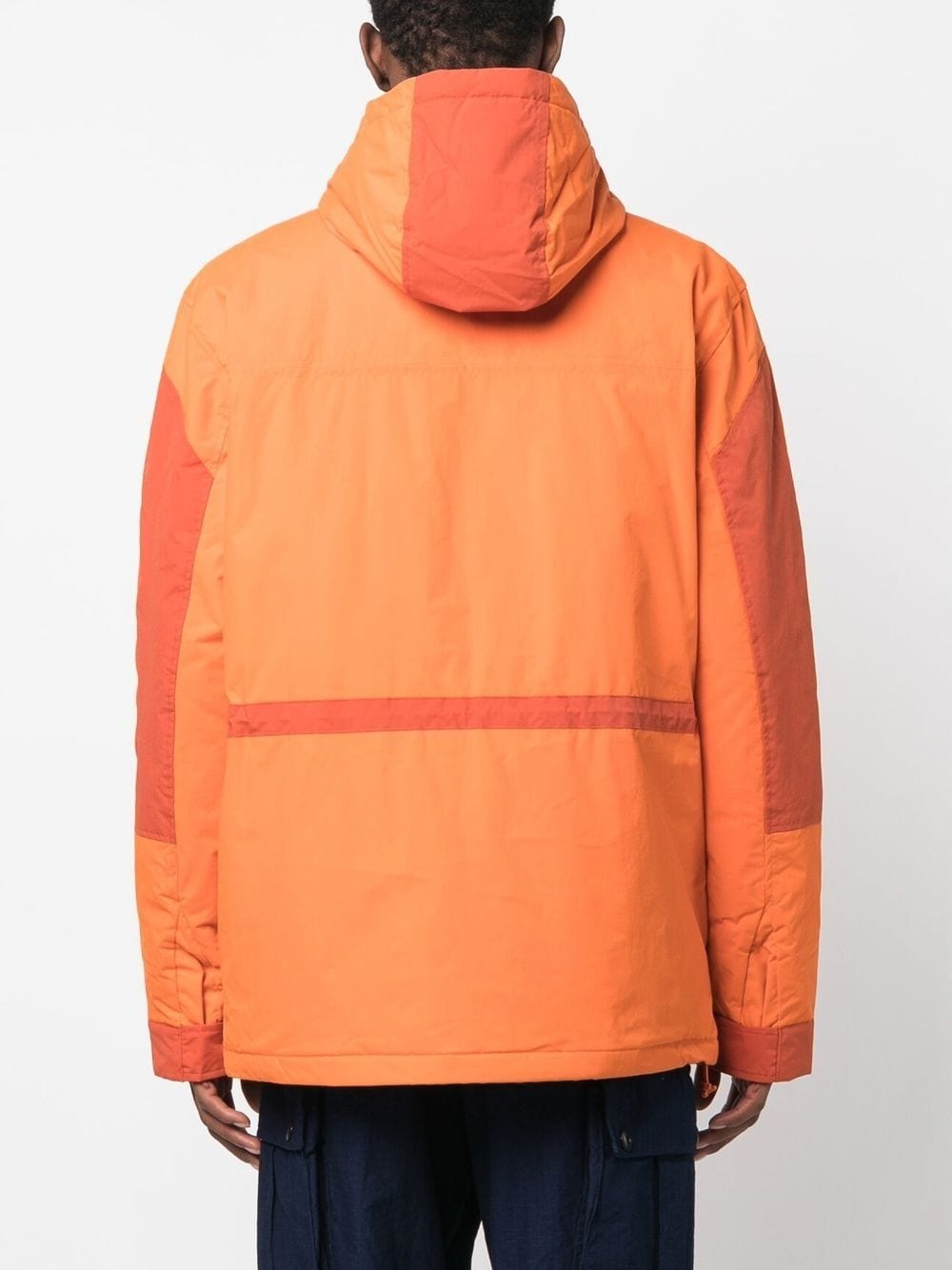 chest logo-patch hooded jacket - 4