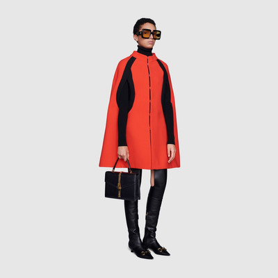 GUCCI Wool cape with contrast trims outlook