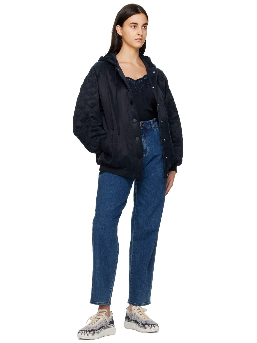 Blue Tapered Jeans - 4
