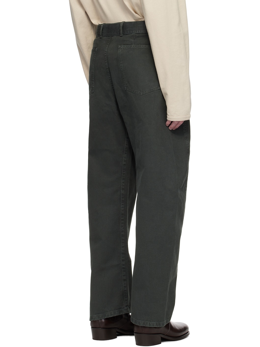 Navy Twisted Belted Jeans - 3