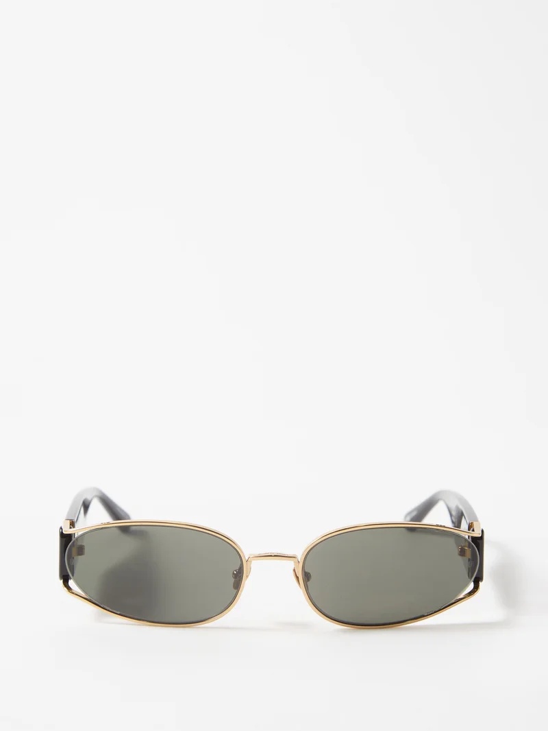 Shelby cat-eye titanium and acetate sunglasses - 2