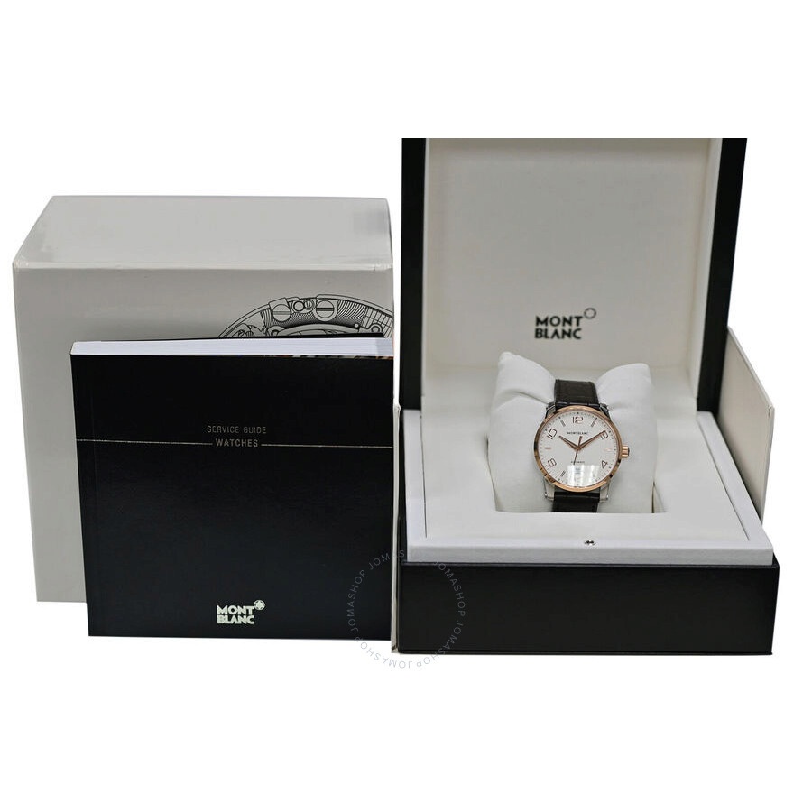 Pre-owned Montblanc Timewalker Silver Dial Men's Watch 110330 - 4