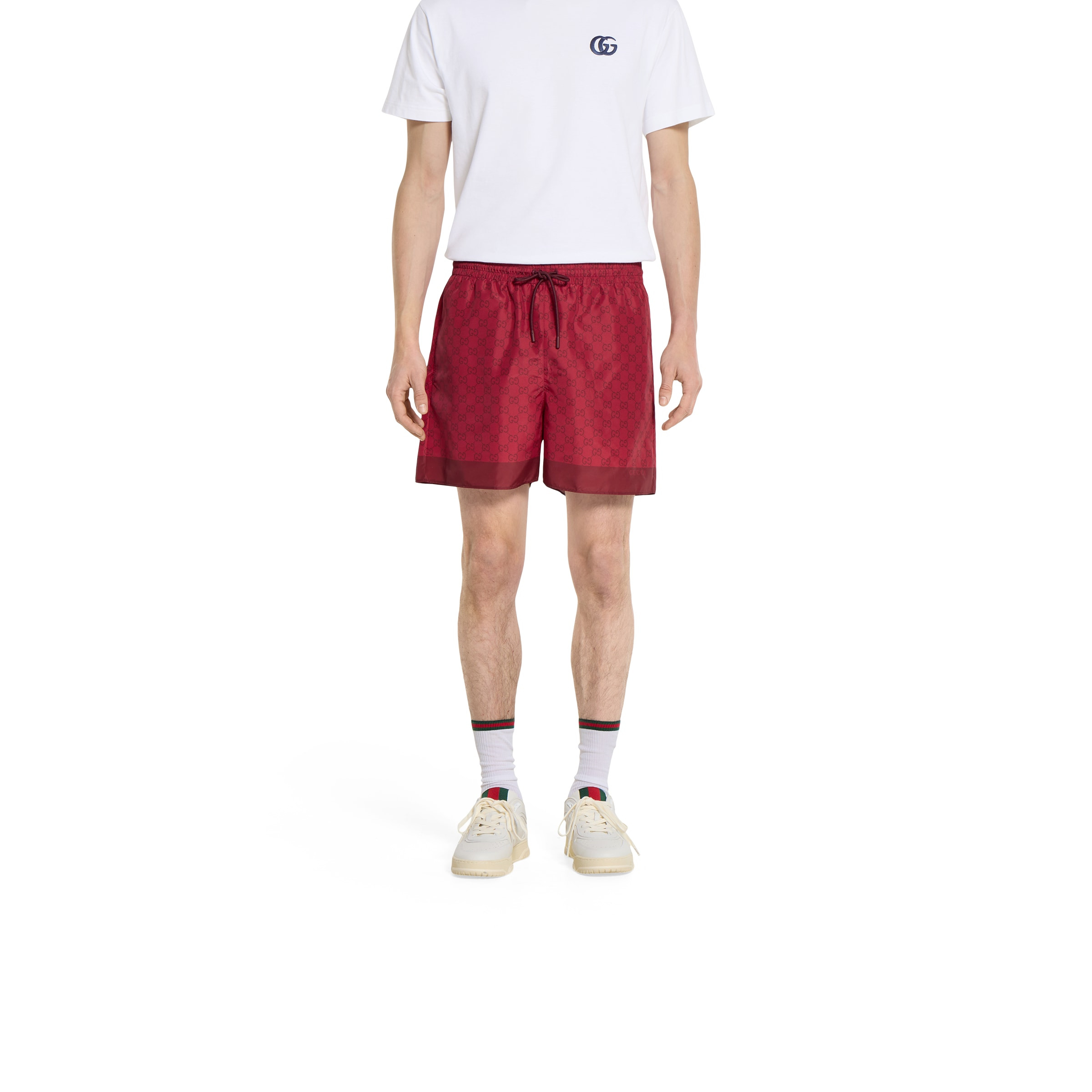 Printed technical poplin swim shorts - 3