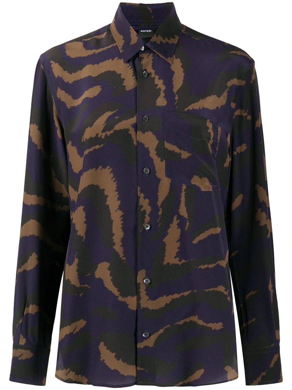 camouflage print shirt - 1