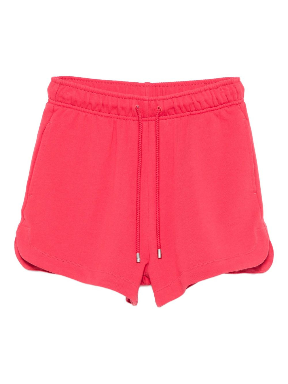 elastic-waistband cotton mini shorts - 1
