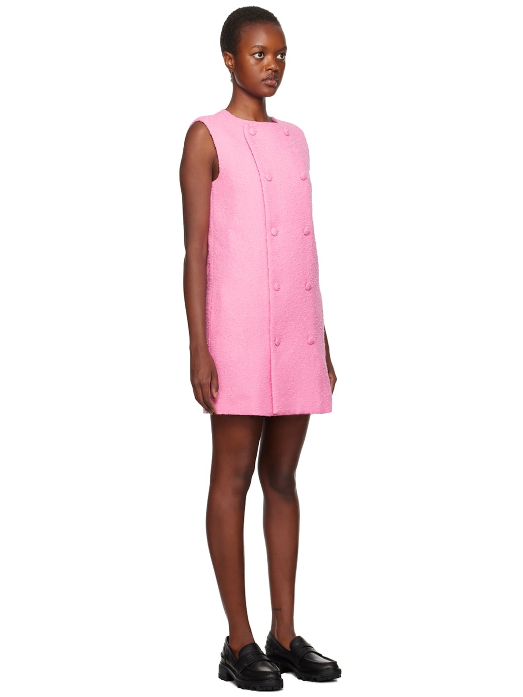 Pink Double-Breasted Minidress - 2