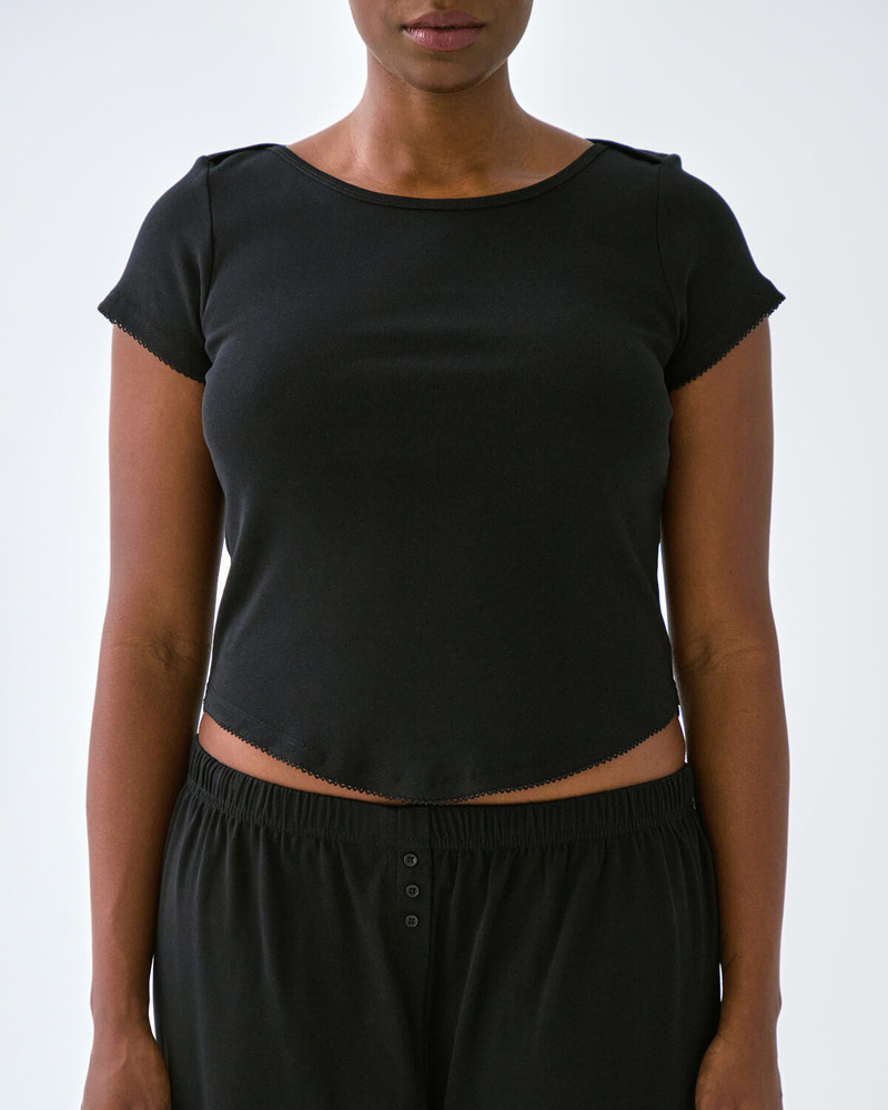The Rina Tee: Cotton Jersey Black 3